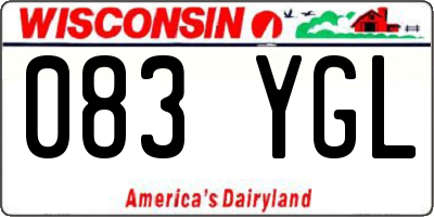 WI license plate 083YGL