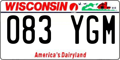 WI license plate 083YGM