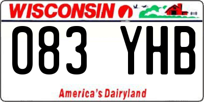 WI license plate 083YHB