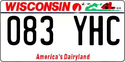 WI license plate 083YHC