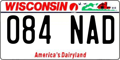 WI license plate 084NAD