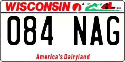 WI license plate 084NAG