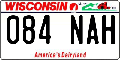 WI license plate 084NAH