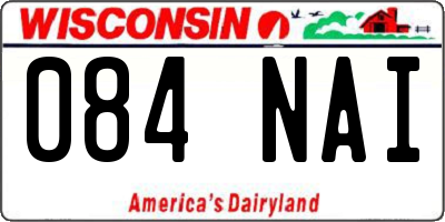 WI license plate 084NAI