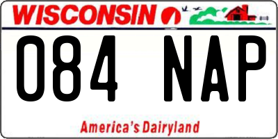 WI license plate 084NAP