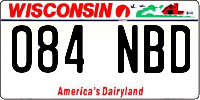 WI license plate 084NBD