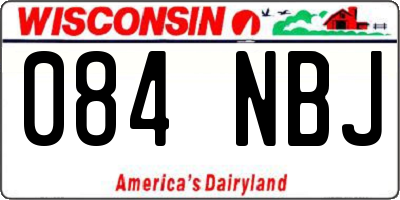 WI license plate 084NBJ