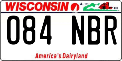 WI license plate 084NBR