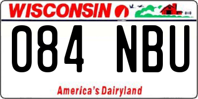 WI license plate 084NBU