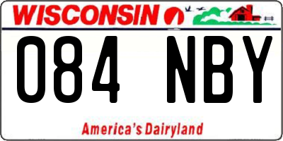 WI license plate 084NBY