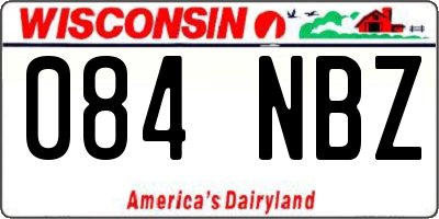 WI license plate 084NBZ