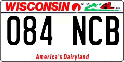 WI license plate 084NCB