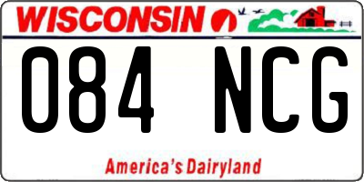 WI license plate 084NCG
