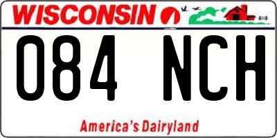 WI license plate 084NCH