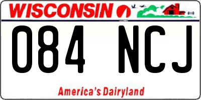 WI license plate 084NCJ