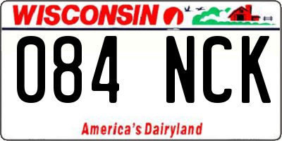 WI license plate 084NCK