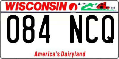WI license plate 084NCQ