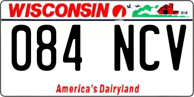 WI license plate 084NCV