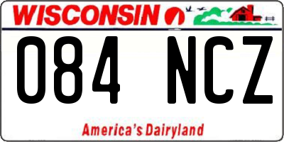 WI license plate 084NCZ