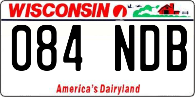 WI license plate 084NDB