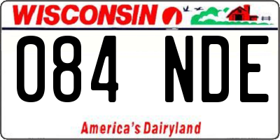 WI license plate 084NDE