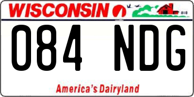 WI license plate 084NDG