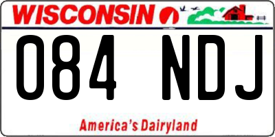 WI license plate 084NDJ