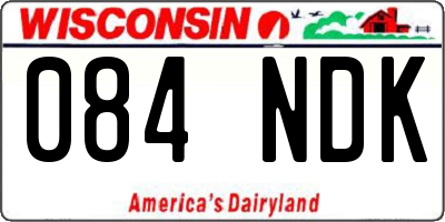 WI license plate 084NDK