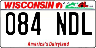 WI license plate 084NDL