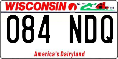 WI license plate 084NDQ