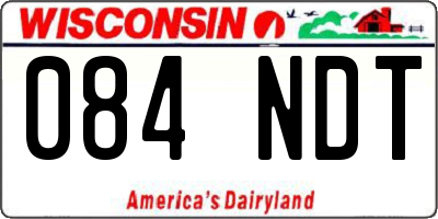 WI license plate 084NDT