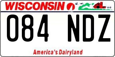 WI license plate 084NDZ