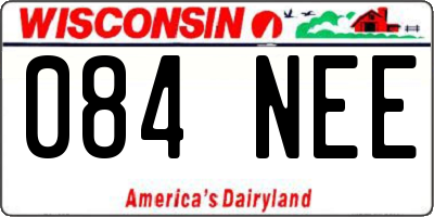 WI license plate 084NEE
