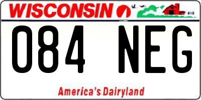 WI license plate 084NEG