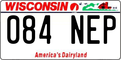 WI license plate 084NEP