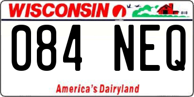 WI license plate 084NEQ