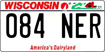 WI license plate 084NER