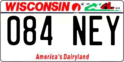 WI license plate 084NEY