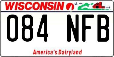 WI license plate 084NFB