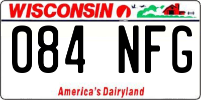 WI license plate 084NFG