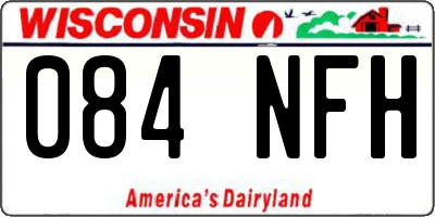 WI license plate 084NFH
