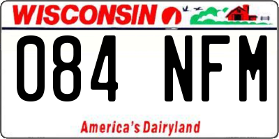 WI license plate 084NFM