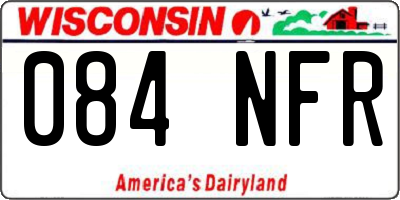WI license plate 084NFR
