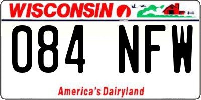 WI license plate 084NFW