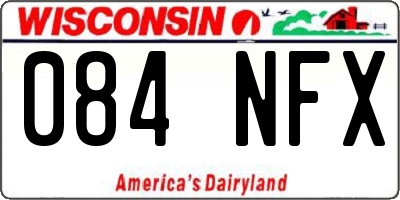 WI license plate 084NFX