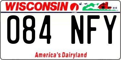 WI license plate 084NFY