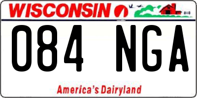 WI license plate 084NGA