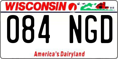 WI license plate 084NGD