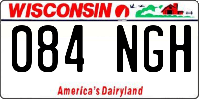 WI license plate 084NGH