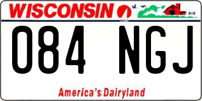 WI license plate 084NGJ
